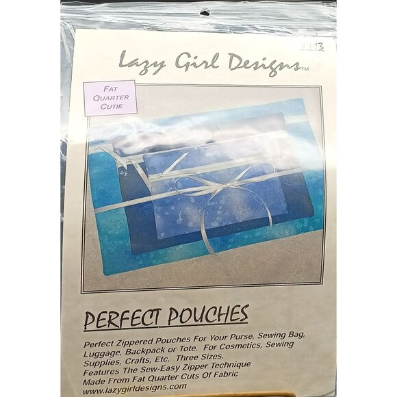 Fat Quarter Cutie Perfect Pouches Pattern By Lazy Girl Designs - Picture 1 of 2